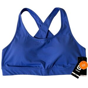 Ideology Women's Blue Sports Bra, size 1X